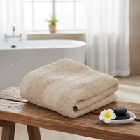 منشفة قطن - فيوريتا - مقاس صغير - 90*50 - بيج