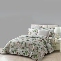 مفرش صيفي مفرد ونص مضغوط 4 قطع - جورجينا - بيج مشج...