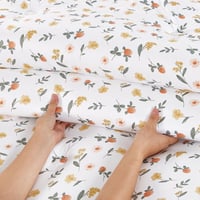 مفرش صيفي مفرد ونص 4 قطع - اليساندرا - ابيض - رماد...