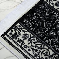 سجادة صلاة تركي اكريليك – رحاب - اسود - كريمي