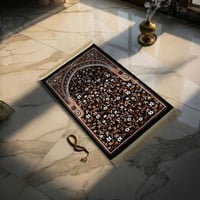 سجادة صلاة تركي – إستبرق - زيتي غامق - بني