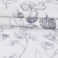 مفرش صيفي مفرد ونص 4 قطع - ليتون - كريمي - رمادي