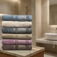 منشفة قطن - سوليفي - مقاس كبير - 160*80 -متعدد الأ...