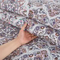 مفرش صيفي مزدوج وجهين ٧ قطع - اوركا - ابيض عاجي -...