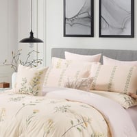 مفرش صيفي مزدوج 10 قطع - ريفيرا - كريمي غامق مورد