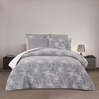 مفرش شتوي مزدوج مخمل فرو 6 قطع -نيكولينا - رمادي