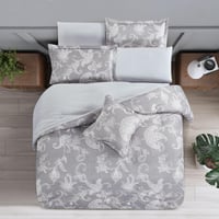 مفرش صيفي مزدوج وجهين ٧ قطع - اوركا - رمادي - رصاص...