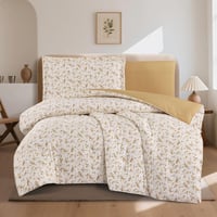 مفرش قطن صيفي مفرد ونص ٤ قطع - نولين -كريمي - بيج...