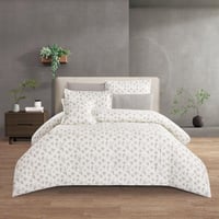 مفرش قطن صيفي مزدوج 8 قطع - زافيرا -كريمي - رمادي