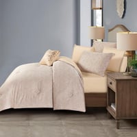 مفرش صيفي كوين تنسيل قطن 300 غرزة + مخدة هدية