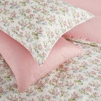 مفرش قطن صيفي مفرد ونص ٤ قطع - نولين -كريمي - زهري