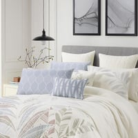 مفرش صيفي مقاس كوين 12 قطعة - كلاريس - سكري غامق