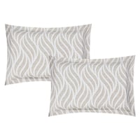 مفرش صيفي مزدوج 7 قطع - كلاودي - أبيض - بيج