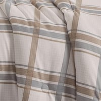 مفرش صيفي مفرد ونص 4 قطع - ليتون - كريمي - رصاصي