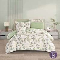 مفرش قطن صيفي مزدوج 8 قطع - افاليون -بيج فاتج - اخ...