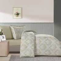 مفرش قطن صيفي مفرد ونص ٤ قطع - فاليريا - اخضر- زيت...