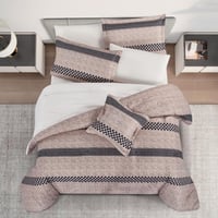 مفرش صيفي مزدوج وجهين ٧ قطع - اوركا - بيج - كريمي