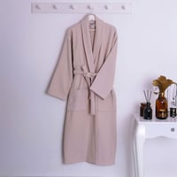 روب استحمام قطن ليزا - مقاس XL- بيج