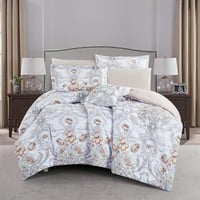 مفرش صيفي مزدوج وجهين ٧ قطع - اوركا - ابيض - بيج