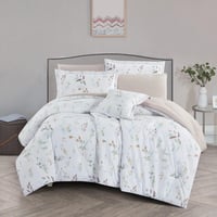 مفرش صيفي مزدوج وجهين ٧ قطع - اوركا - ابيض - بيج