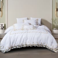 مفرش عرائسي صيفي مزدوج مزين بالدانتيل7 قطع - سيسيل...