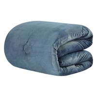 مفرش شتوي مخمل مفرد ونص 4 قطع - تالورا - رمادي