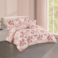 مفرش صيفي مزدوج 7 قطع - اوركا- سكري - بيج