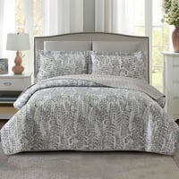 مفرش صيفي مفرد ونص مضغوط 4 قطع - جورجينا - رصاصي م...