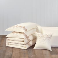 مفرش قطن مطرز حشوة متحركة صيفي مزدوج 9 قطع - لينوف...