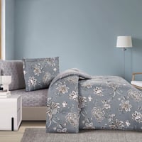 مفرش قطن صيفي مفرد ونص ٤ قطع - فاليريا -رمادي - بي...