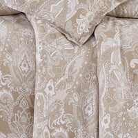 مفرش قطن صيفي مزدوج 8 قطع - افاليون -بيج