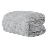 مفرش شتوي مزدوج مخمل فرو 6 قطع - اورنيلا - رمادي