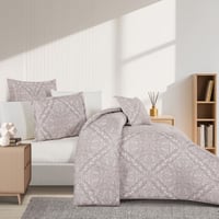 مفرش قطن صيفي مزدوج 8 قطع - زافيرا -رمادي - سكري