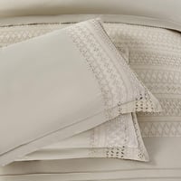 مفرش صيفي مزدوج مطرز مزين بالدانتيل 7 قطع - غوينيف...