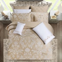 مفرش صيفي فاخر مزدوج جاكار مطرز 12 قطعة – كاسيانا...