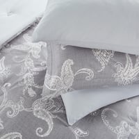 مفرش صيفي مزدوج وجهين ٧ قطع - اوركا - رمادي - رصاص...