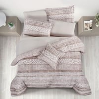 مفرش صيفي مزدوج وجهين ٧ قطع - اوركا -بيج غامق - بي...