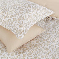 مفرش قطن صيفي مفرد ونص ٤ قطع - نولين -كريمي - بيج