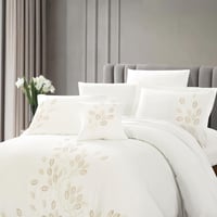 مفرش قطن مطرز حشوة متحركة صيفي مزدوج 9 قطع - لينوف...