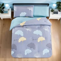 مفرش قطن صيفي مفرد ونص 4 قطع - فاليريا -رمادي - سم...