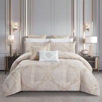 مفرش صيفي فاخر مزدوج جاكار مطرز 12 قطعة – لوتشيني...