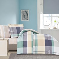 مفرش صيفي مفرد ونص 4 قطع - اليساندرا - رمادي - اخض...