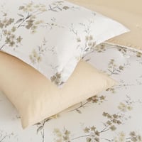 مفرش قطن صيفي مفرد ونص ٤ قطع - نولين -سكري - بيج