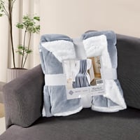 بطانية مخمل وفرو ماريو 200 × 230 - رصاصي