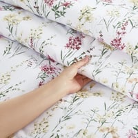 مفرش صيفي مفرد ونص وجهين 4 قطع - سيلون- ابيض - بيج...