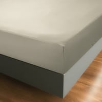 شرشف قطن مقاس كوين 3 قطع -رمادي