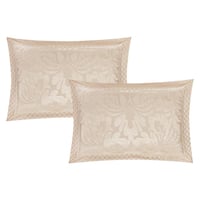 مفرش صيفي مزدوج شانيل 8 قطع - فابيان - بيج