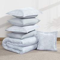 مفرش صيفي مفرد ونص وجهين 4 قطع - سيلون -رصاصي - رم...