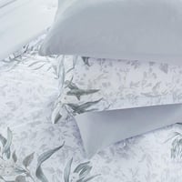 مفرش صيفي مزدوج وجهين ٧ قطع - اوركا - ابيض - رصاصي