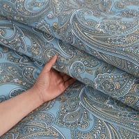 مفرش قطن صيفي مفرد ونص 4 قطع - فاليريا - ازرق - بي...